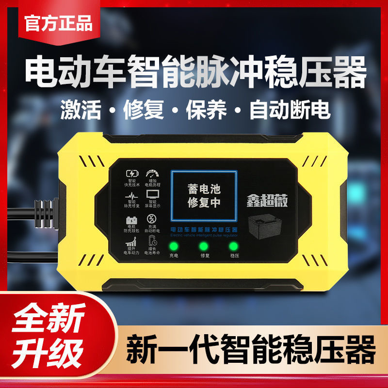 Electric Vehicle Intelligent Pulse Voltage Regulator Repairer, One-Click Repair and Activation of Battery, Fully Automatic Power Outage Protection, Universal