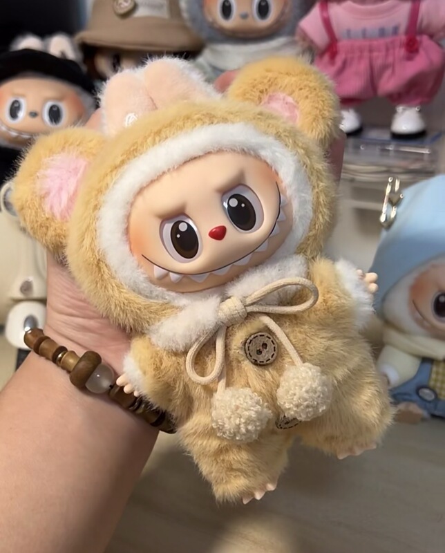 ラブブ labubu ビニール コカ・コーラ ベビー服 第一世代、第二世代、第三世代 17cm 夏用 座り立ちオーバーオールスーツ|undefined