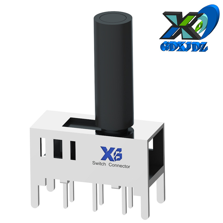 2排2档拨动开关圆柄 两极两档滑动开关批发 供应2位波动开关六脚