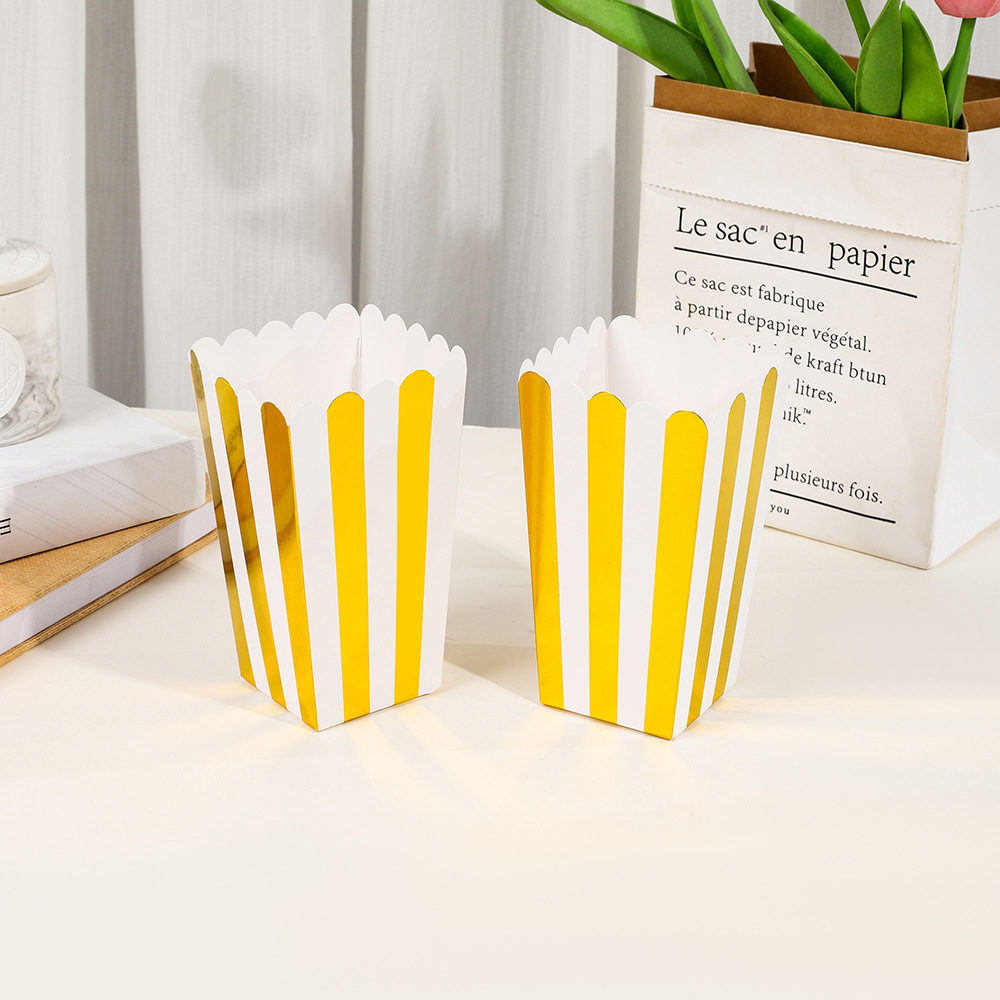 황금색 수직 패턴, 7*5*12cm, 흰색 판지 250g