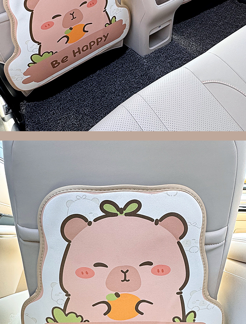 Suitable for Wuling Bingo S Car Seat Back Anti-Kick Pad, Cartoon Cute Anti-Dirt Car Interior Protective Decorative Accessories