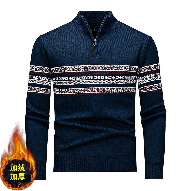 Transfronterizo amazonas cálido suéter de tendencia de hombre de manga larga moda otoño invierno con camisa de punto casual de hombre