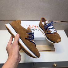 复古休闲鞋拼接外贸时尚轻奢做旧潮流英伦男士欧美潮男真皮圆头