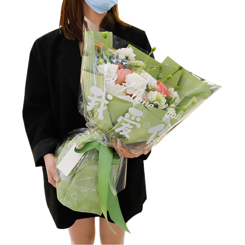 Papel de Regalo para el Día de San Valentín, Papel Celofán Transparente para Decoración de Rosas, Ideal para Confesiones de Parejas, Venta al por Mayor