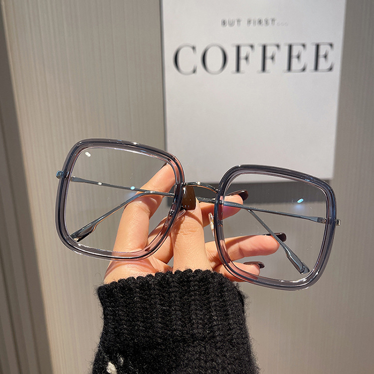 Casual, Outdoor, Sports Occasion Solid Color Pattern Simple Style Solid Color Ac Square Full Frame Optical Glasses