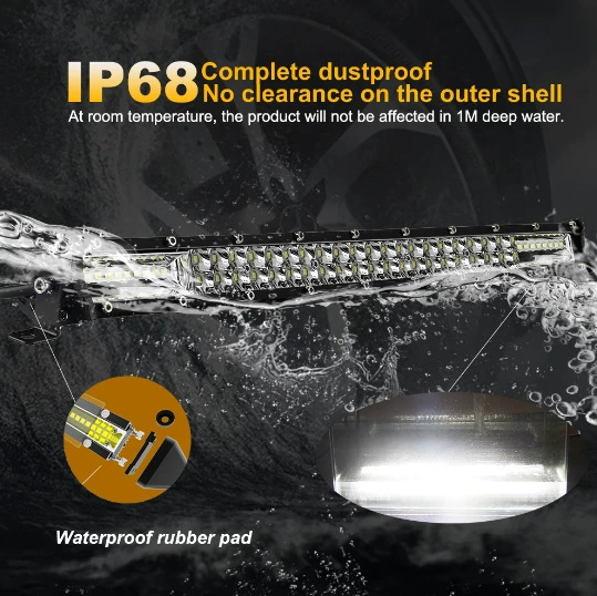 Производители напрямую поставляют трансграничные ультратонкие двухрядные автомобильные светодиодные рабочие фары длинные фургоны внедорожные огни модифицированные фары