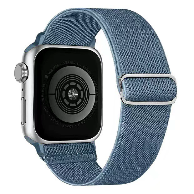 Ремешок-брет для часов (Apple) плетеный нейлоновый эластичный, регулируемая пряжка, совместим 38–49 мм