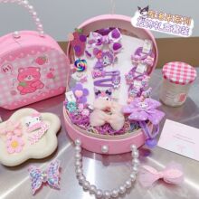 六一节儿童发饰礼盒首饰盒女童发夹套装小女孩生日礼物发夹头饰