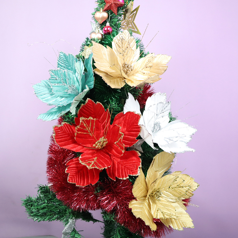 Flor Navidad Artificial 28cm