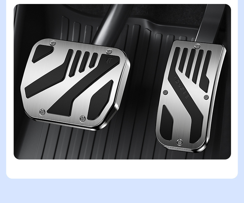 Suitable for the New Version of Tesla Model Y/3/Yl Accelerator, Brake, and Rest Pedals, Metal Modified Interior Accessories