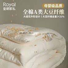 皇朝家私a类大豆纤维被芯加厚磨毛冬被母婴级纯棉大提花春秋被子