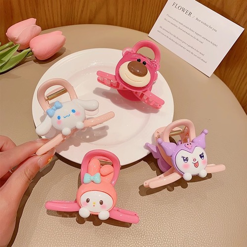 Children's cartoon sweet grabber girl's ball head grabber girl's back hair clip shark clip headdress clip