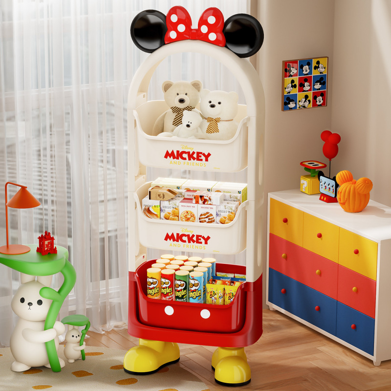 子供のおもちゃの収納ラック多層家庭用ベビー収納ラックスナックボックス収納ラックモバイル層状整理アーティファクト|undefined