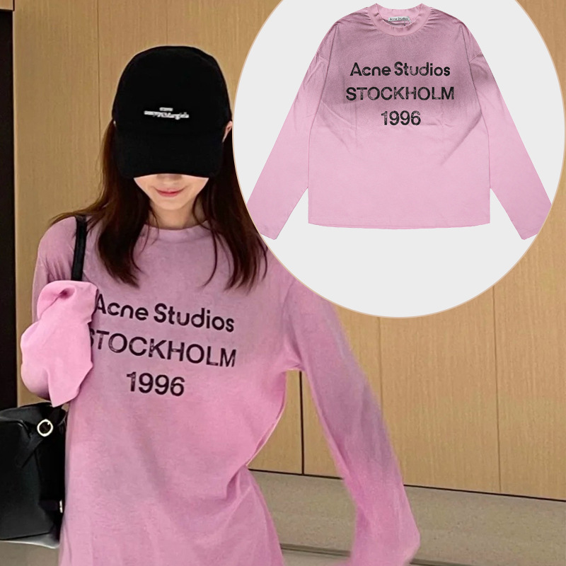 AC オールドレタープリント 1996 バンブーコットン長袖日焼け止め軽量ボトム Tシャツ男性と女性のための卸売トレンド|undefined