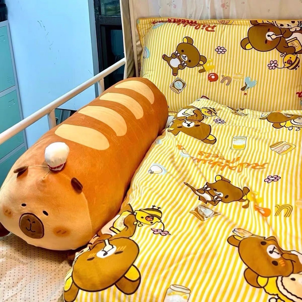 Kapibala Pillow Bedside Dormitory Cute Doll Baguette Doll Plush Toy Long Pillow Cushion Pillow