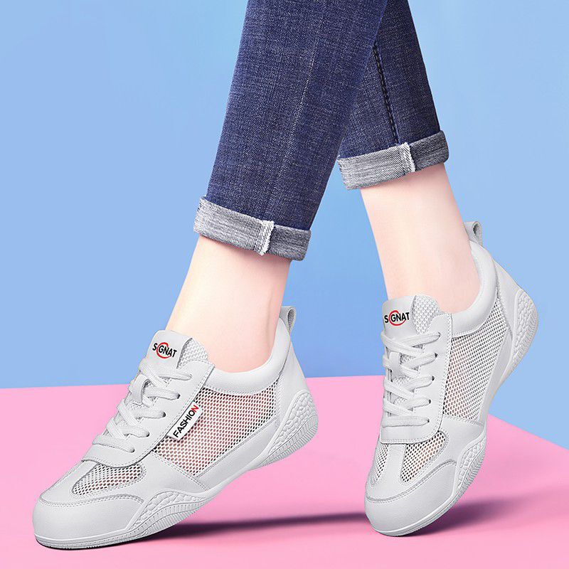 Spring 2024 New Women's Shoes Mesh Breathable Sneakers Women's All-match Casual Shoes Light sneaker White Shoes