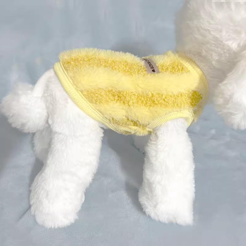 Super pequeño chaleco de peluche de otoño y invierno taza de té de cuerpo pequeño perro cachorro gato cachorro ropa de gato pequeño invierno caliente para evitar la pérdida de pelo image 3