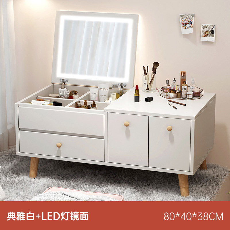 [우아한 화이트 + LED 조명 거울] 80CM♜♜♜