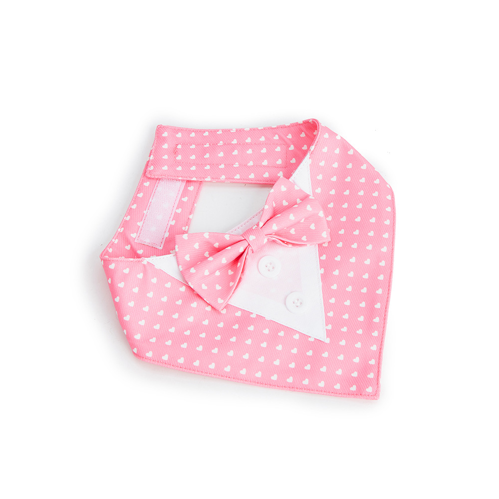 TANPOPO transfronterizo nuevo amor adorable mascota fiesta decoración traje mascota toalla de saliva bufandas triangulares