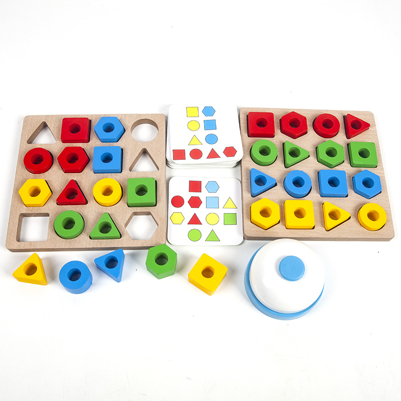 Geometric Shape Matching Building Blocks Parent-child Leisure Interactive Battle Board Game Children's Educational Early Education Enlightenment Brain Toys
