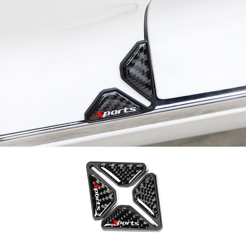 Nueva fibra de carbono puerta del coche esquina cubierta protectora personalidad alta anticolisión puerta esquina protectora pegatina decorativa etiqueta engomada del coche image 9