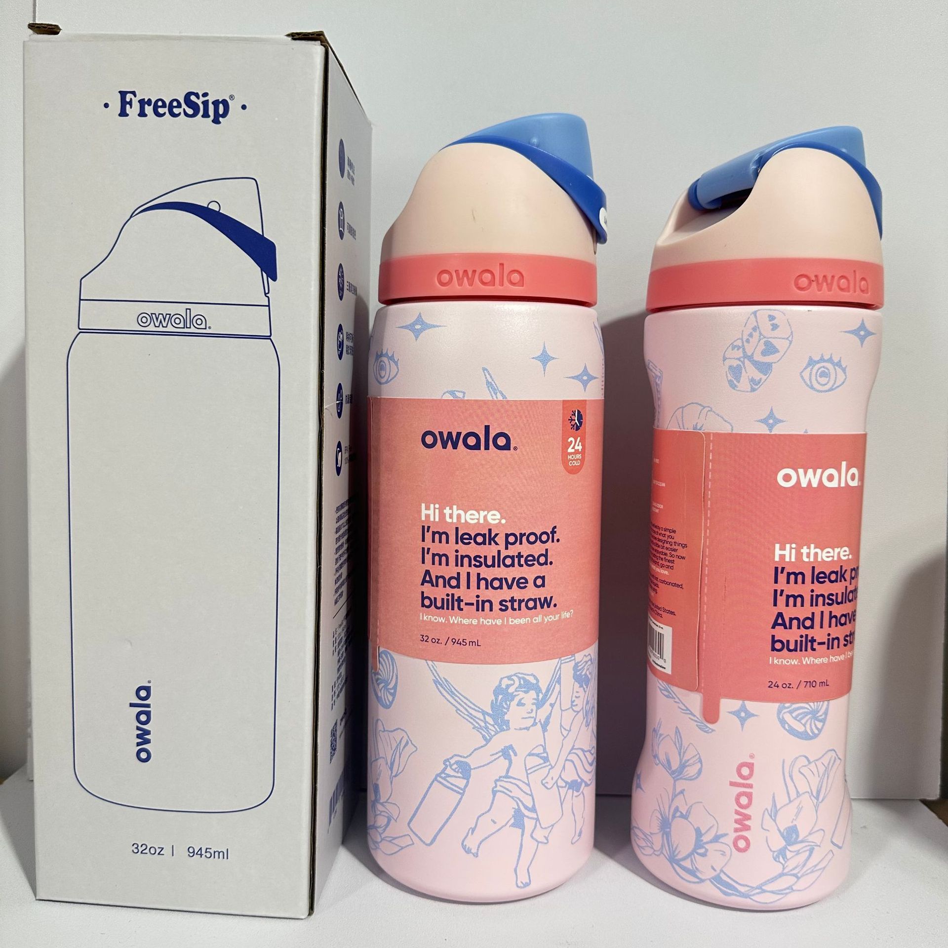 Owala en stock de gran capacidad portátil hervidor de agua al aire libre para hombres tazas de agua caliente de moda para mujeres tazas de fruta deportivas al por mayor