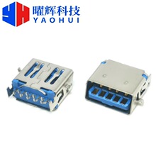 USB 3.0 9PIN AF����ĸ�� ����3.75 90�Ȳ��DIP б�� L=12.7�{�z