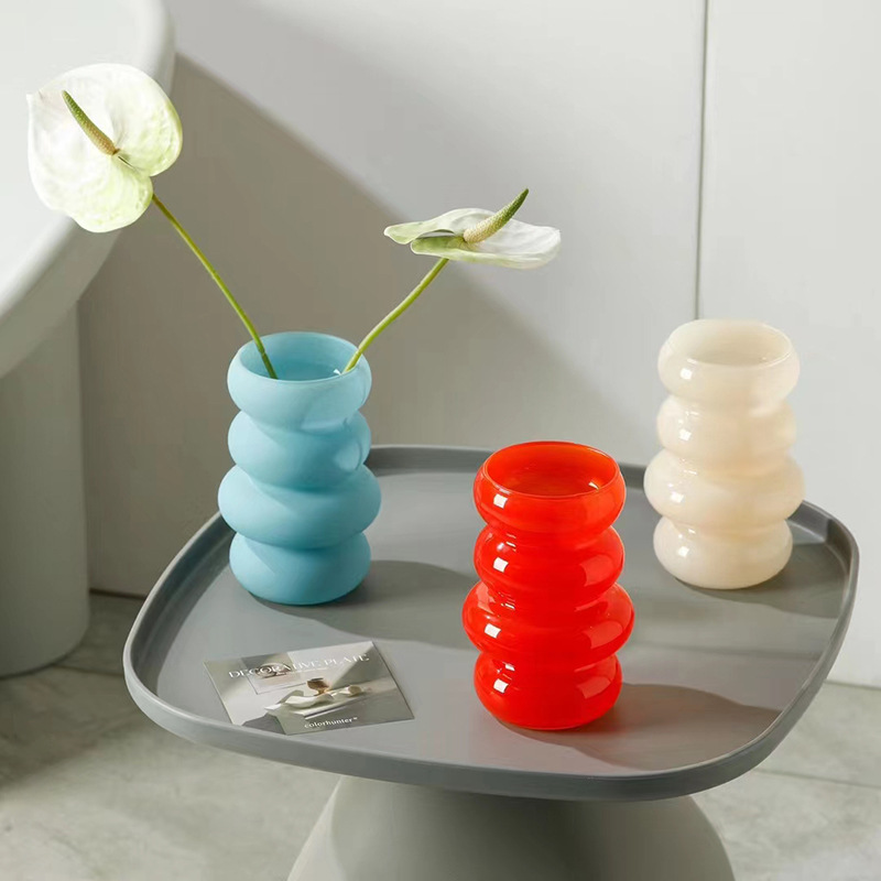 Simple black vase decor Jingdezhen desktop decoration Zen dried flower bouquet living room Chinese-style flower arrangement retro