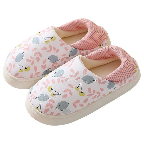 Confinement shoes postpartum plus velvet thickened soft-soled shoes spring and autumn autumn and winter thick-soled anti-slip slippers for pregnant women cute home