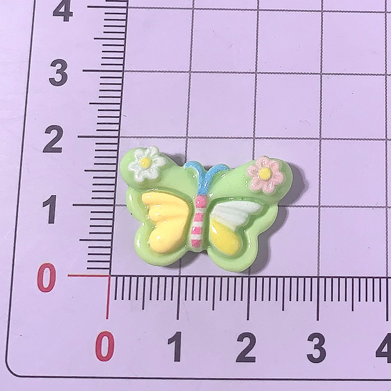 Macarón mariposa de color DIY accesorios de resina pegamento de crema de cáscara de teléfono móvil agujero agujero zapatos accesorios para el pelo abrazaderas de pelo material hecho a mano