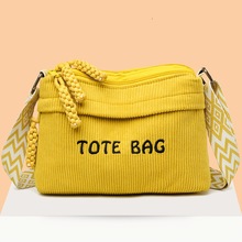 斜挎包女大容量复古水洗布包多口袋引闪旅行包轻便文艺休闲单肩包