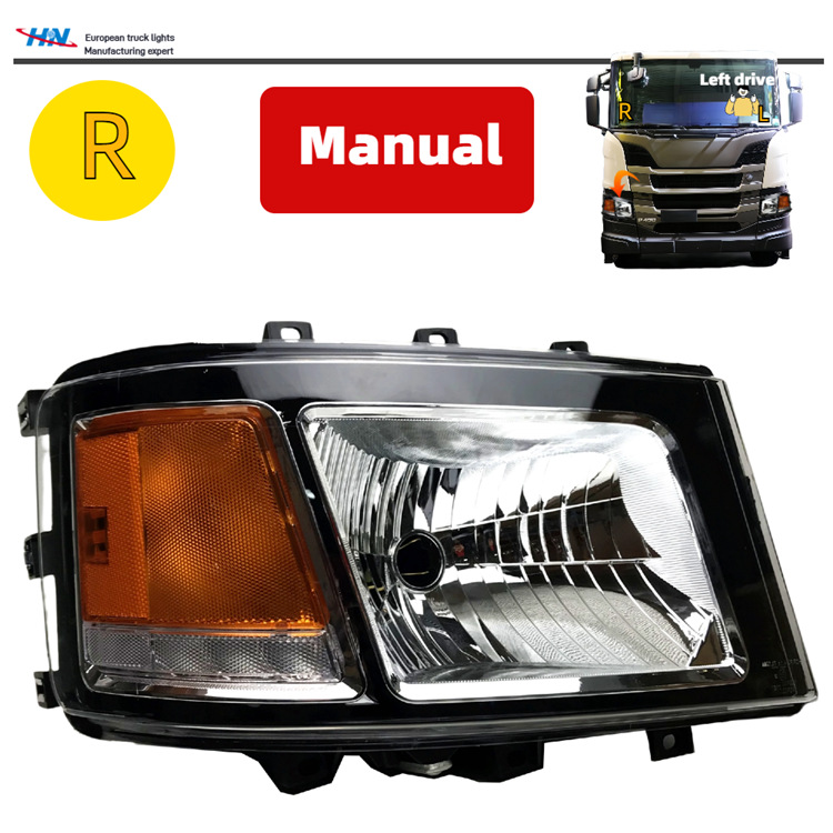 Dimming manual Scania Truck Headlight Assembly Halogen Light para el nuevo camión bomba P450 de Scania