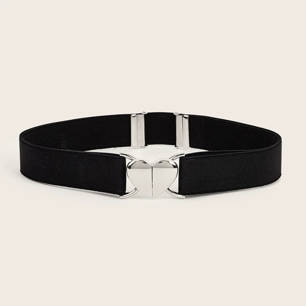 Lazy guy with silver heart buckle (black)