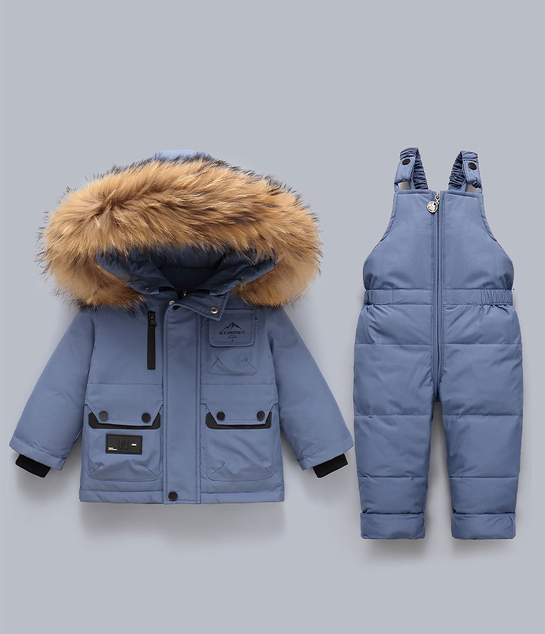 Piumino per bambini 2025, neonato, 1-5 anni, ragazzi e ragazze, nuovo set invernale in due pezzi, top + tuta_voghion.com