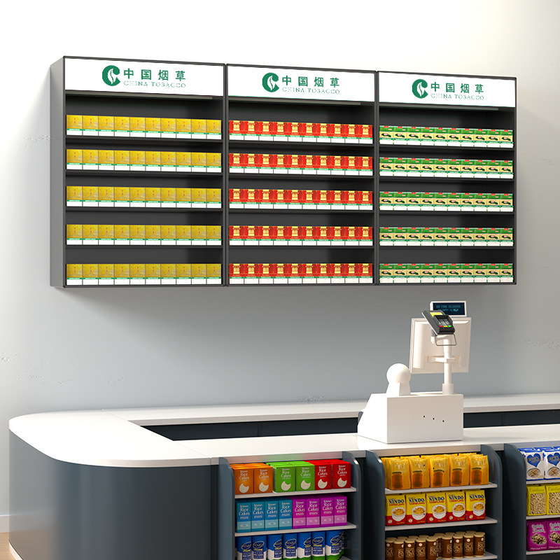 超市烟架推烟器自动弹出推拉便利店烟推进器烟架子挂式铝制商用