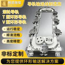 高精度环形导轨循环线链条皮带环形输送线 自动化生产线循环导轨