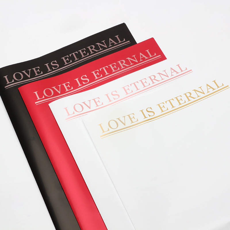 罗兰 烫金贵族鲜花包装纸防水哑光膜礼物包花纸花店花束资材批发