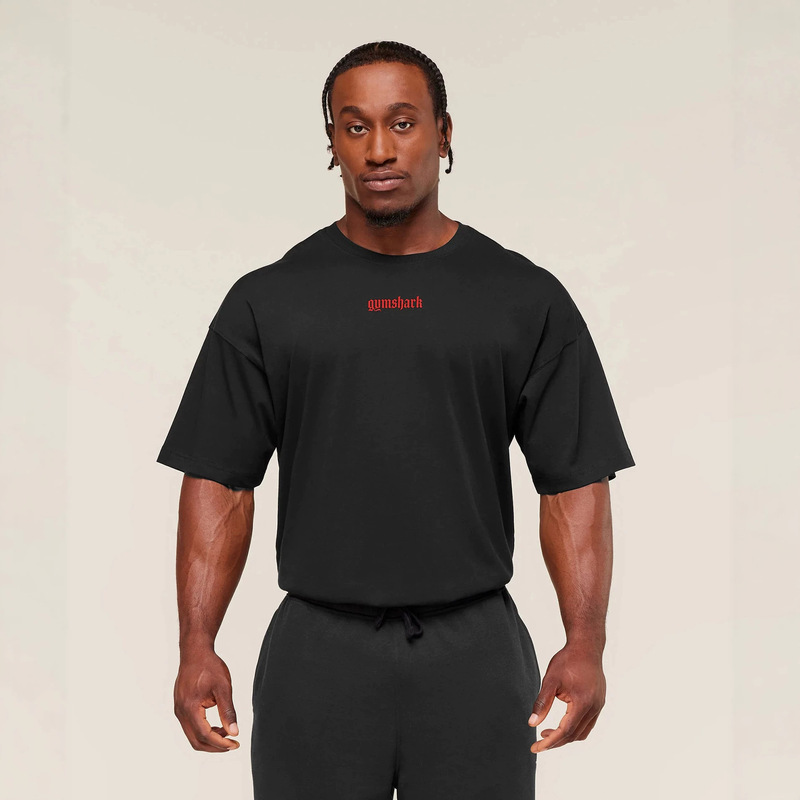 Gymshark Men's Oversized T-Shirt Gym Sports Fitness Cotton Round Neck Loose Short-Sleeved Casual T-Shirt Top Gymshark Men's Oversized T-Shirt Gym Sports Fitness Cotton Round Neck Loose Short-Sleeved Casual T-Shirt Top