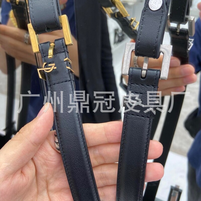 Yangshulin Belt 3.0 Model Pin Buckle Genuine Leather Belt for Women 2.0 Wide Cowhide Versatile Decorative Jeans Waist Letter
