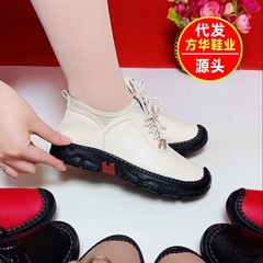 上脚舒适软底日常休闲鞋女2025春新款软底妈妈鞋舒适健步皮鞋