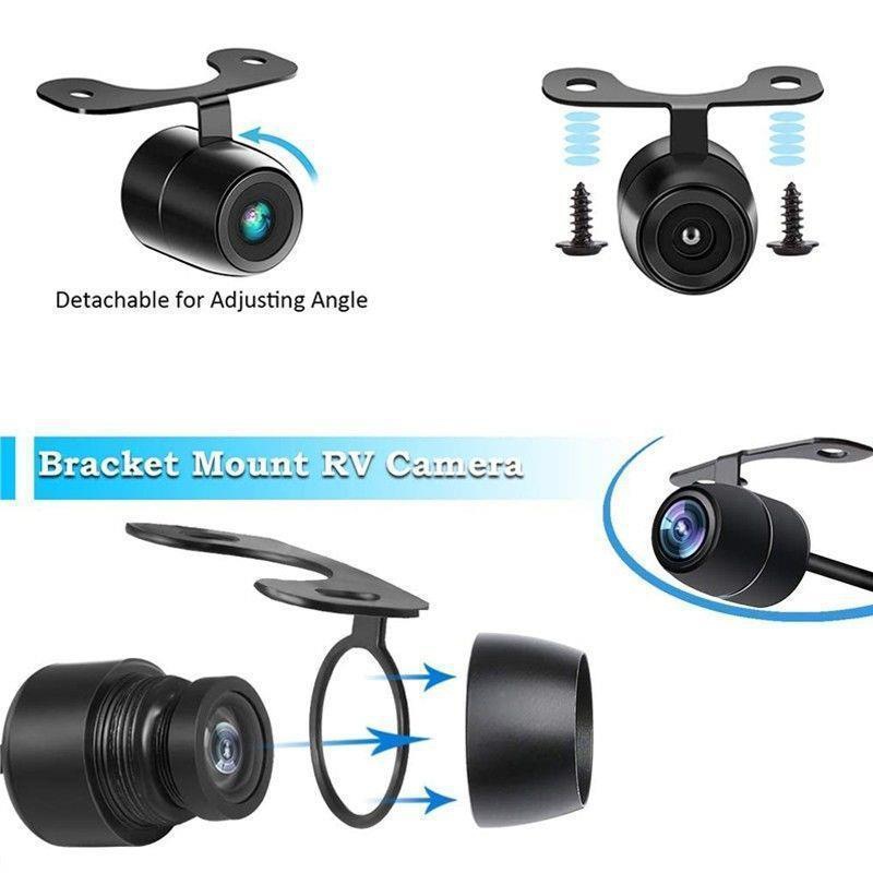 Universal Car Dashcam with Reversing Camera, Butterfly 4-Hole High-Definition Night Vision Rearview Waterproof Camera