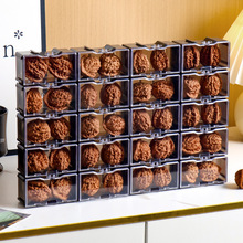 唐卡展示盒文玩核桃收纳盒可叠加创意古玩架狮子头天珠摆件收藏盒