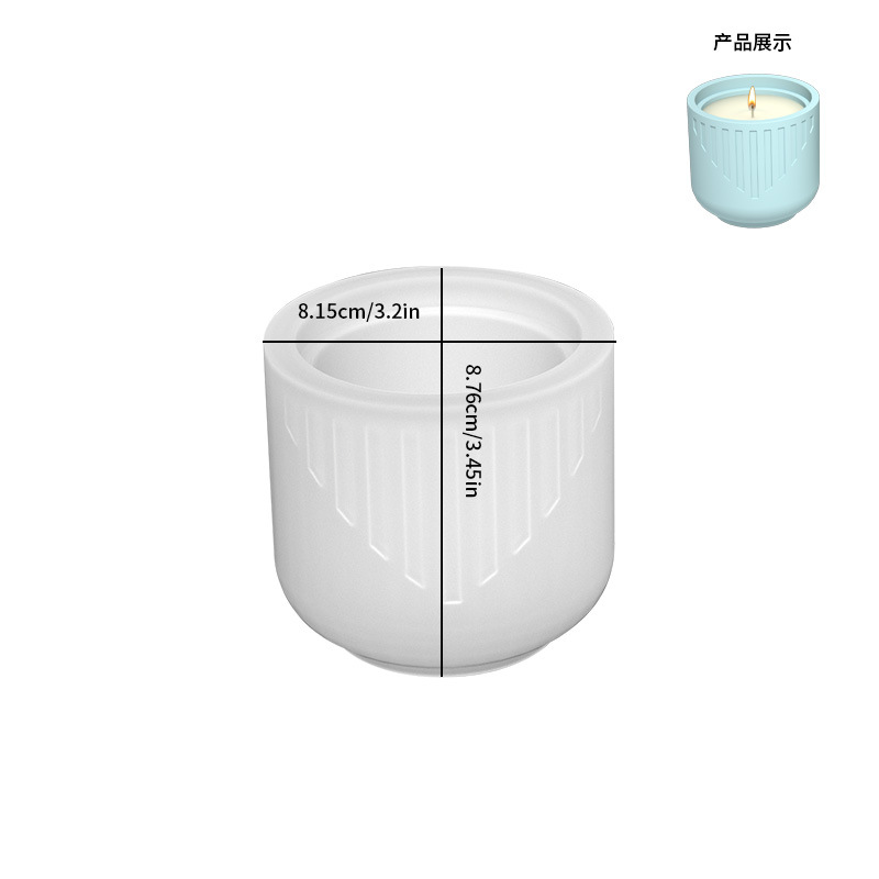 3 DIY cemento vela taza en maceta molde de silicona ins estilo simple botella redonda con tapa tarro epoxi