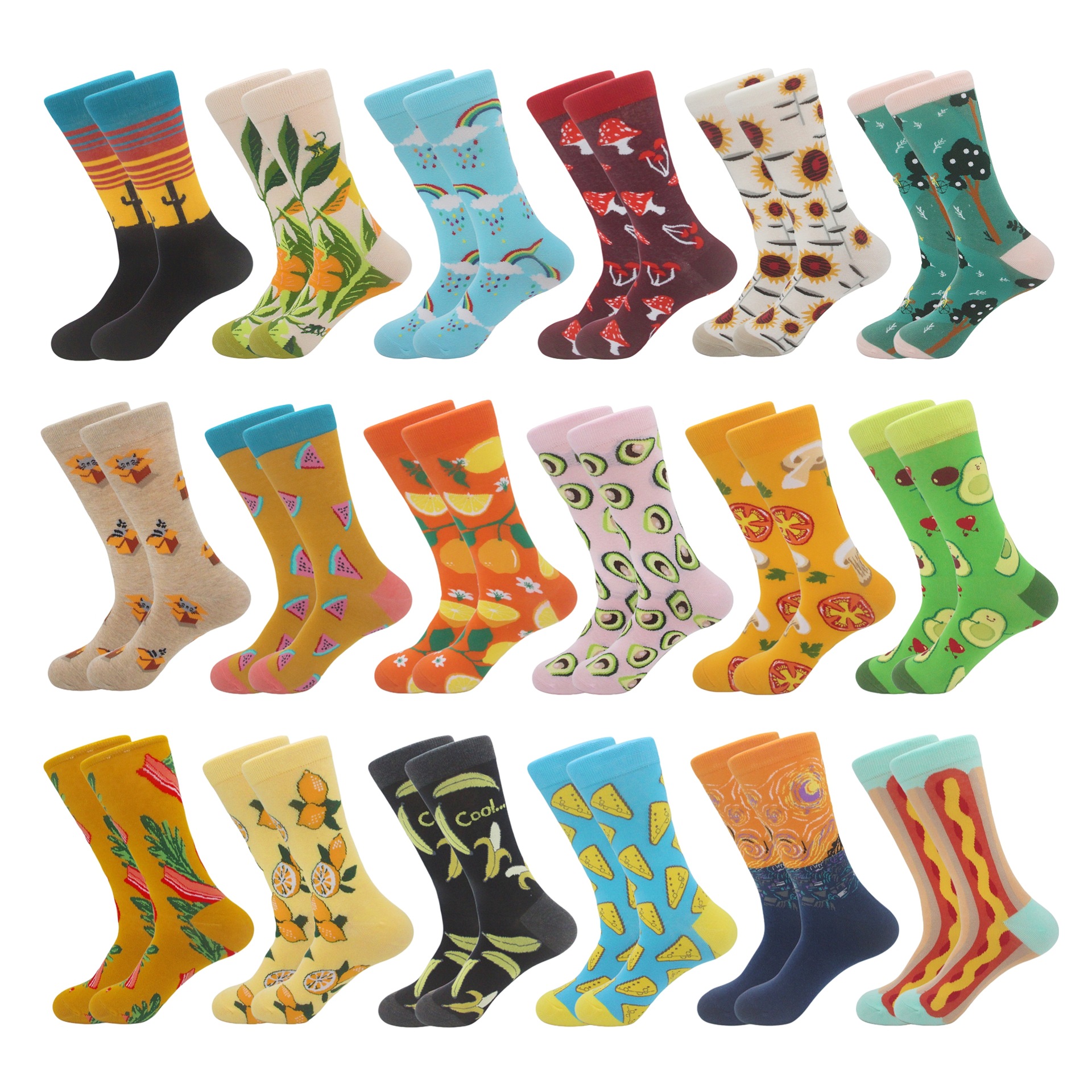 40g Weight Socks Classification Socks Lingerie Type Cotton Fabric Type A Pair Quantity Holiday, Daily Occasion Sweatproof Function Floral Pattern All Seasons Season Unisex Gender Simple Style Style Unisex Simple Style Floral Cotton Crew Socks A Pair 无