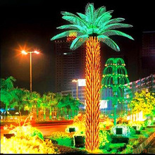LED棕榈树灯高带鳞片发光、棕树灯、油棕发光树  景观亮化