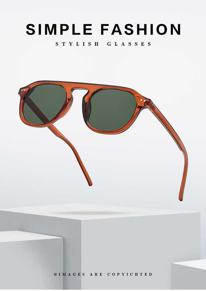 Retro Geometric Ac Oval Frame Full Frame Women's Sunglasses display picture 3