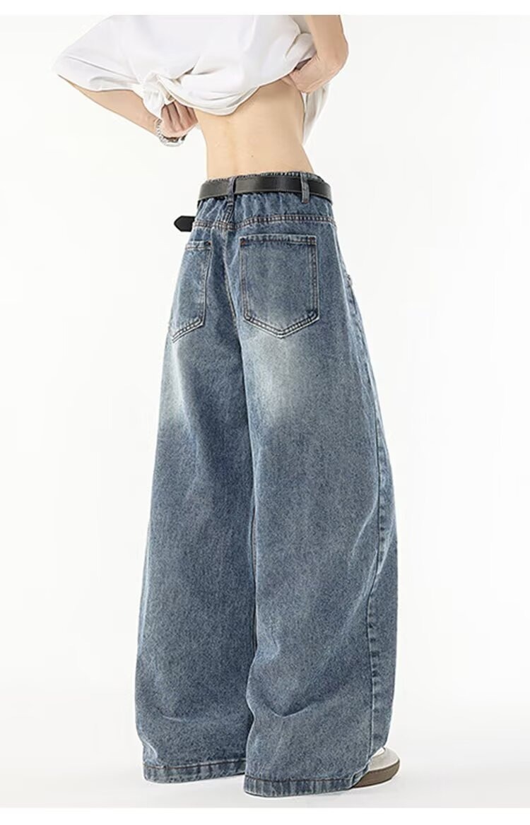 Men's Clothing Men's Curved Blade Jeans Trendy Retro Edgy Style Straight Leg Flared Trousers Clean Fit Spring Summer_viptrois.com