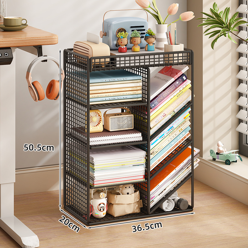 Estante de libros debajo de la mesa, estante de almacenamiento de artículos móviles, carro simple para estudiantes, rueda de almacenamiento de libros junto al escritorio del aula