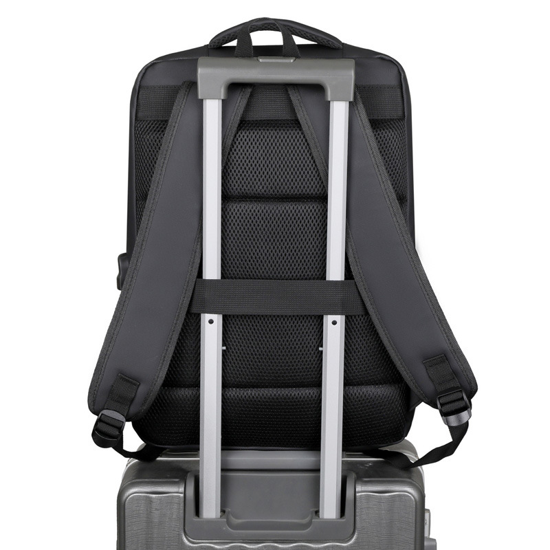 Negocios transfronterizos de gran capacidad 15,6 pulgadas computadora mochila para hombre carga USB reducción de carga bolsa para estudiantes de secundaria universitaria