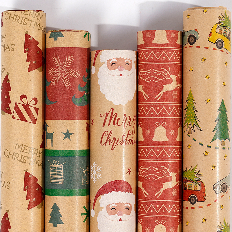 Papel de regalo de gran tamaño de Navidad, rollo, cabeza de reno, papel de regalo azul, papel de regalo, papel de regalo divertido de Navidad